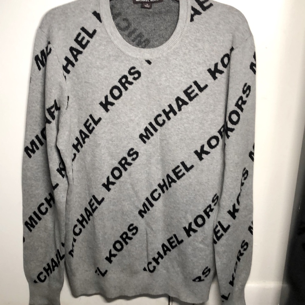 Gray Michael Kors long sleeve  crewneck sweater